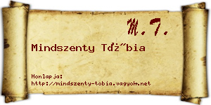Mindszenty Tóbia névjegykártya